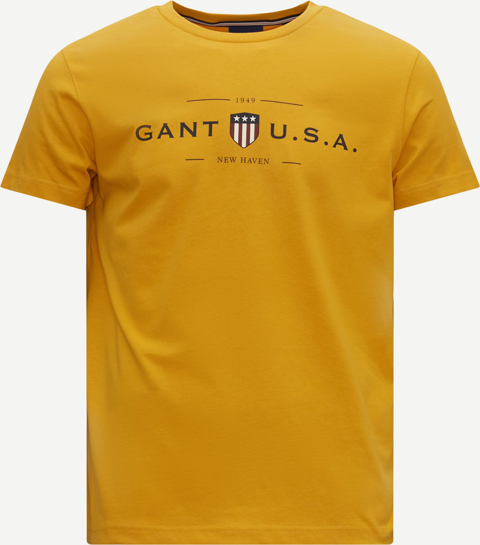 Gant T-shirts D1 BANNER SHIELD SS T-SHIRT 2003155 Gul